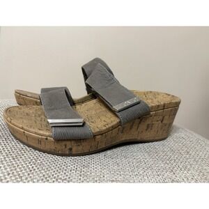 Vionic Pepper Ruched Wedges Adjustable Orthopedic Sandals Strappy Womens 8